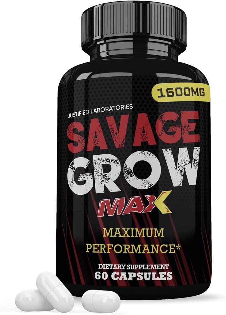 Αιτιολογημένα Εργαστήρια Savage Grow Max 1600MG Advanced Men's Heath Formula 60 Κάψουλες