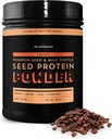 Sun Bay Organics Pumpkin and Milk Thistle Seed Vegan Protein Powder - 1lb Canister - Coffee Plant Based Protein Powder Shake Mix - 13g Πρωτεϊνική Μείγμα - Σόγια, Γαλακτοκομικά, Ζάχαρη, και Χωρίς Γλουτένη