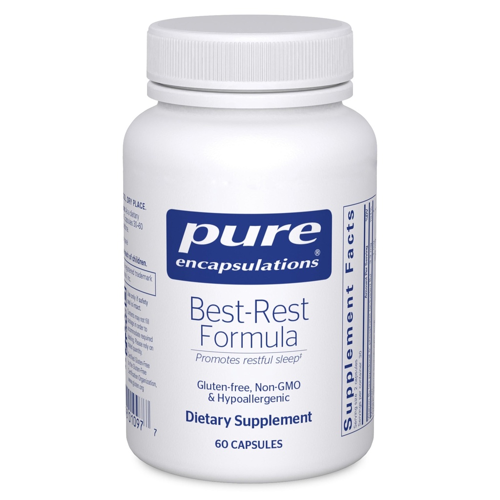 Καθαρές ενθυλακώσεις Best-Rest Formula - Υποστηρίζει ξεκούραστο ύπνο - για χαλάρωση - Ξεκούραστο συμπλήρωμα ύπνου - μη ΓΤΟ & Vegan - 60 κάψουλες