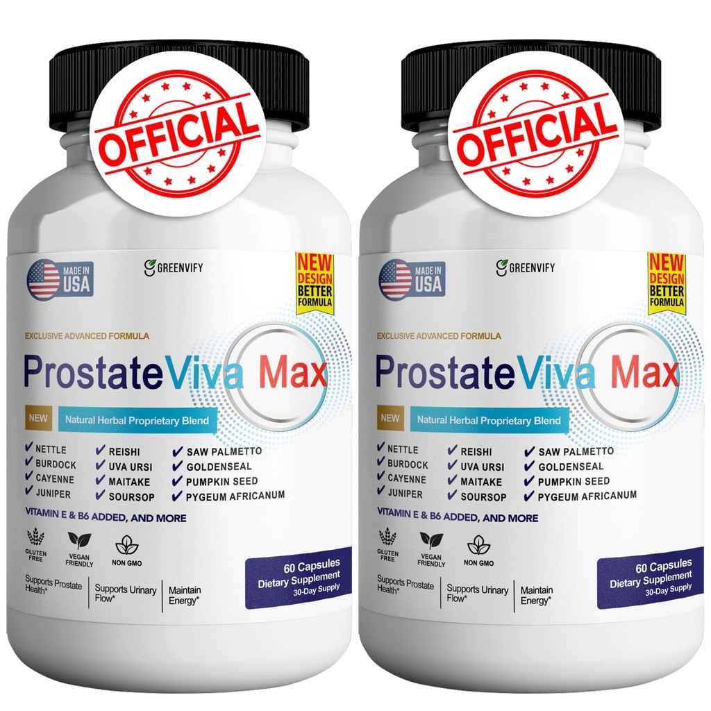 ProstateViva Max συμπληρώματα για τους άνδρες κάψουλες, συμπληρώματα υγείας - μέγιστη δύναμη, όλα τα φυσικά για να υποστηρίξει την κανονική και υγιή λειτουργία (120 κάψουλες)
