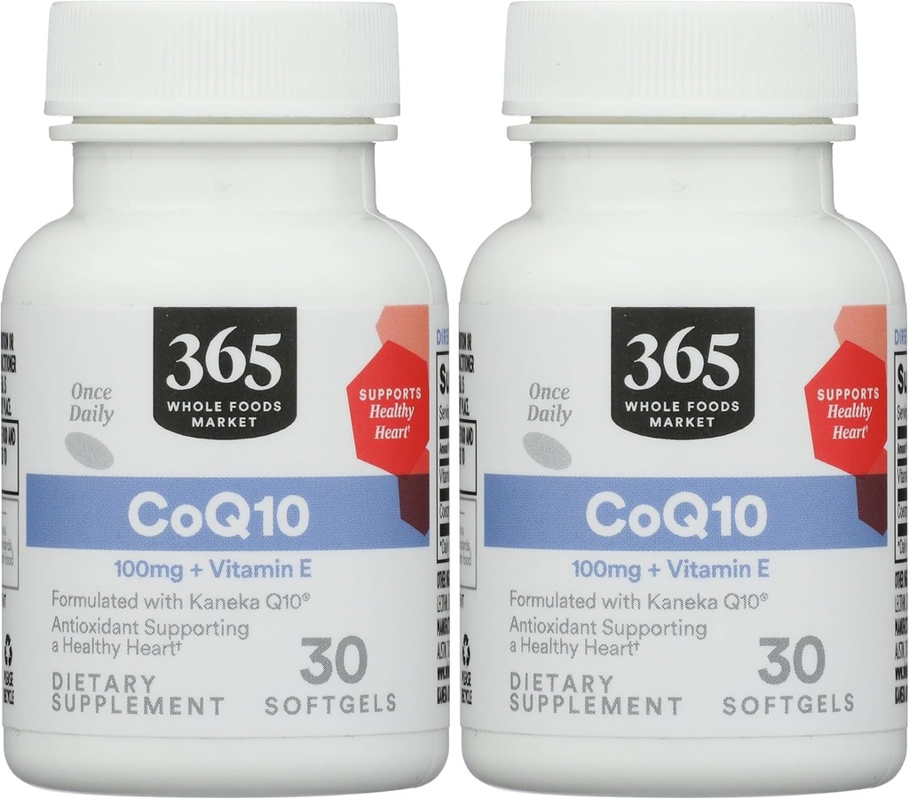 365 by Whole Foods Market, Co Q10 100Mg, 30 Softgels (Pack of 2)