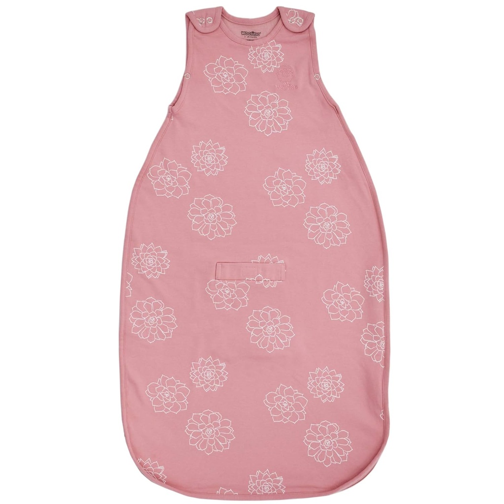 Woolino Merino Μαλλί και βιολογικό βαμβάκι Ultimate Baby Sleep Sack - 4 Season Baby Wearable Κουβέρτα - Two-Way Zipper Ρυθμιζόμενη τσάντα ύπνου - Universal Size (2-24 Μήνες) - Succulent