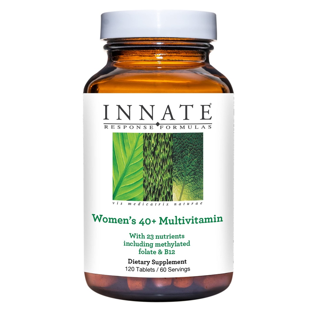 Innational Response Formulas Women’s 40+ Multivitamin - Daily Multivitamin for Women 40 and Over - Περιλαμβάνει μεθυλιωμένο φολικό άλας και B12 - Made Without 9 Food αλλεργιογόνα - 120 Tablets (60 Servings)