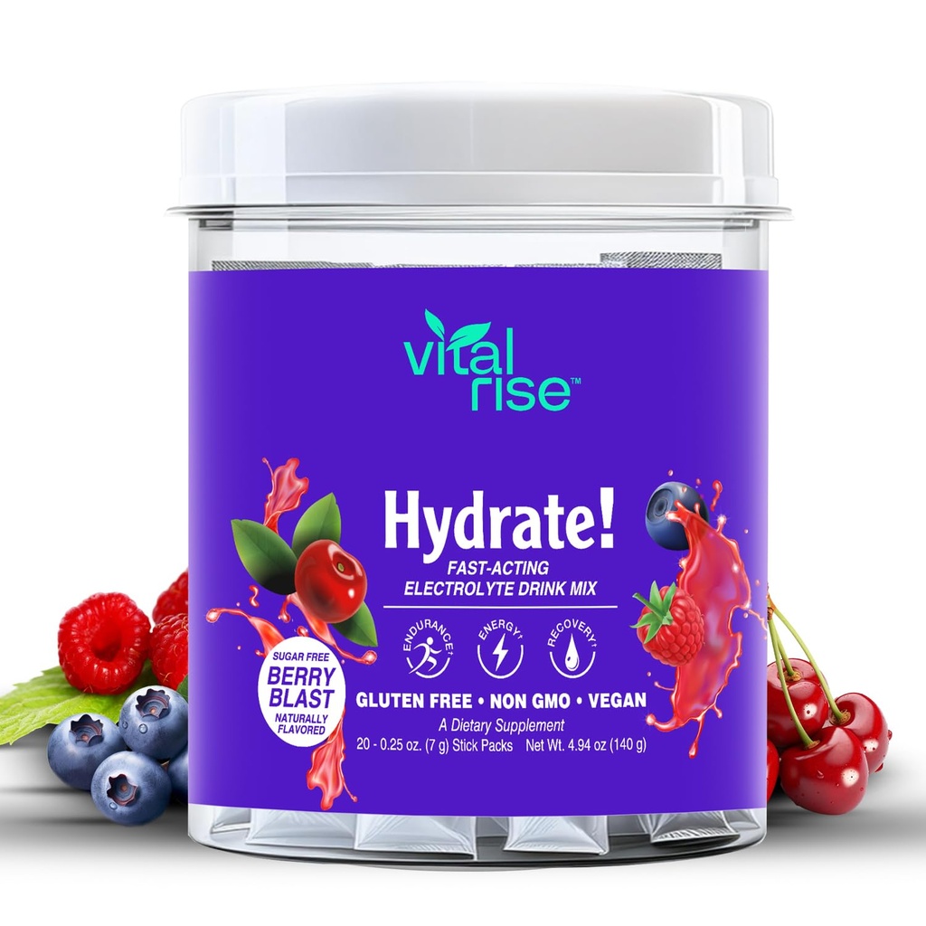 Vital Rise® Hydrate! - Berry Blast - Πακέτα σκόνης ενυδάτωσης 
