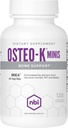 NBI Osteo-K Bone Support - Mini | Vitamin D & K Complex with Calcium Citrate Supplement | 45mg Vitamin K2 (MK4) for Strong Bone Health & Function | 120ct Veggie Capsules