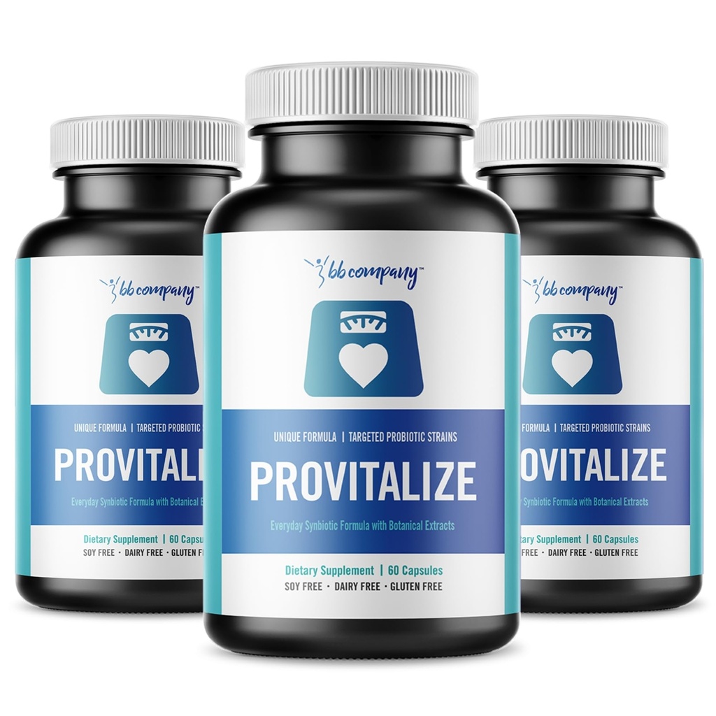 BB Company Provitalize | Womens Probiotic, Menopause | Joint Support, Sexy Midsection Curves, Digestive Health, Menopause Bloat | Turmeric Curcumin Moringa | Packaging Vary | 3 Pack