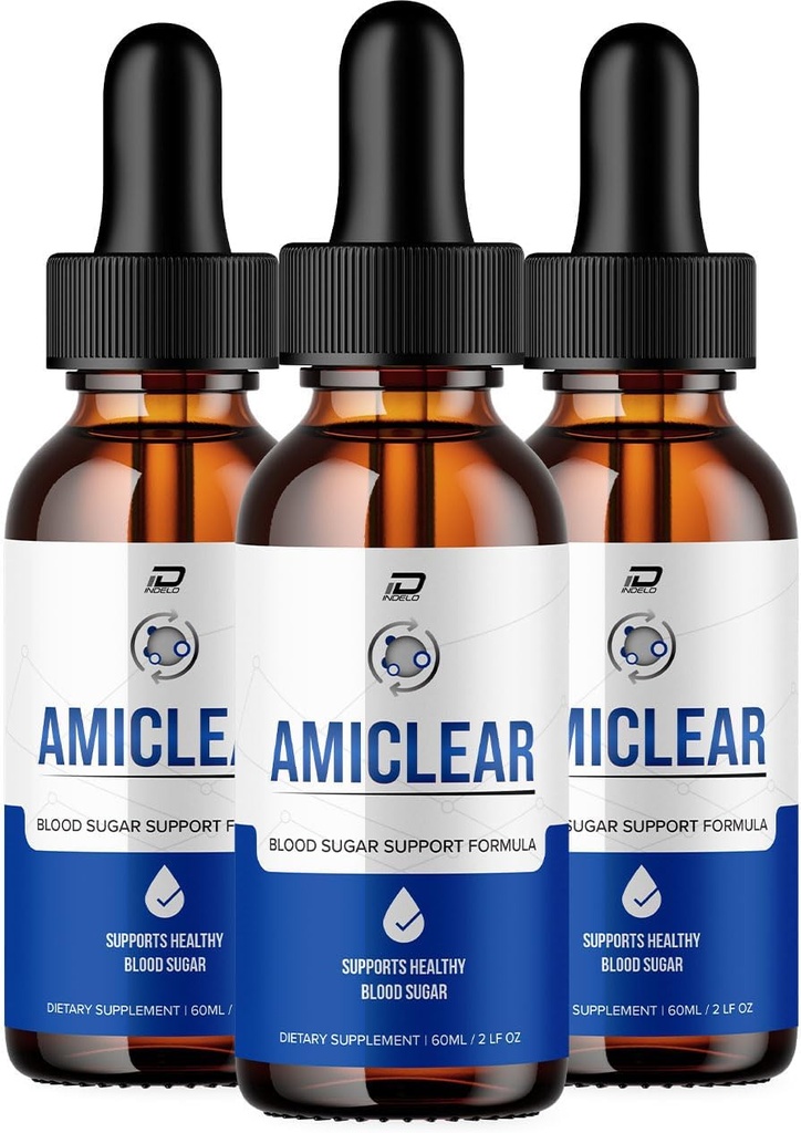 Amiclear Drops Healthy Formula - Dietary Supplement Drops - Επιπλέον δύναμη Amiclear Liquid Drops, Grape Seed, Amiclear Drops Reviews (3 Pack - 180 ML)
