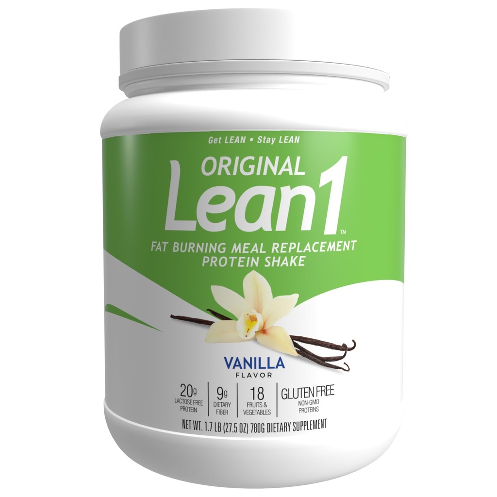 Διατροφή 53 Lean 1 Fat Burning Protein Shake, Vanilla Flavor, 15 σερβιρίσματος μπανιέρα
