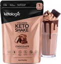 Keto Collagen Shake (Chocolate) - with Coconut Oil, Prebiotics, Grass Fed Hydrolyzed Collagen Peptides Type I & III, Low Carb, Gluten Free,1.78lbs. (810g)