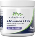 AnimalBiome Pet Probiotics - S. boulardii + FOS Probiotic and Prebiotic Powder for Dogs and Cats 60g