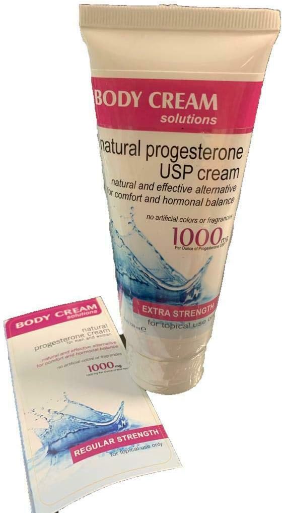 Crema De Progesterona Natural para Un Sano Balance Ορμονική Φεμενίνο Ντουράντε La Menopausia - 4 Oz