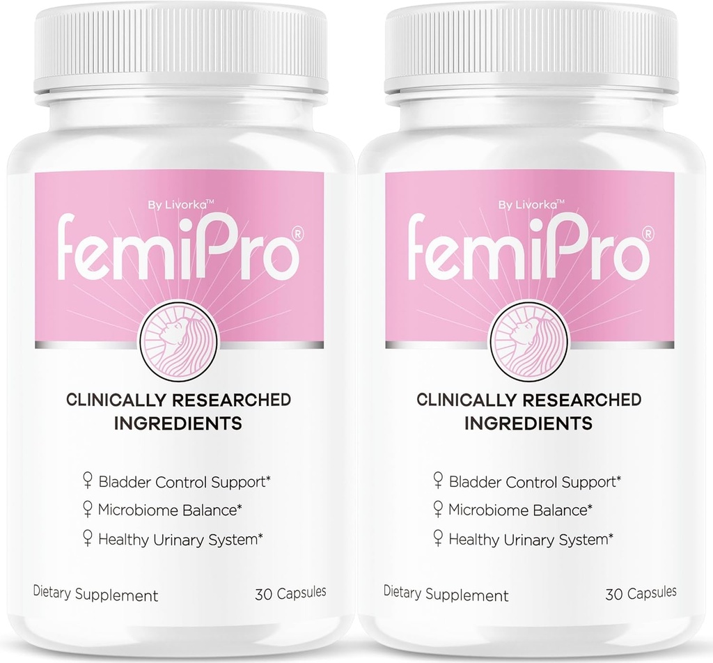 (2 Pack) FemiPro χάπια ελέγχου της ουροδόχου κύστης - Original FemiPro κάψουλες, Femi Pro συμπλήρωμα υποστήριξης της ουροδόχου κύστης, Probitic FemiPro χάπια για τη συνολική υγεία και την ευεξία Κριτικές, 60 κάψουλες 2 μήνες