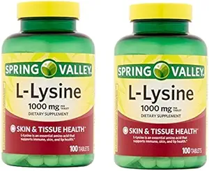 Spring Valley - L- Lysine 1000 mg, 100 δισκία (πακέτο των 2)