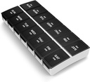 BUG HULL 7-Day AM/PM Pill Organizer - Φορητό κουτί χάπι, Travel Case, Μαύρο