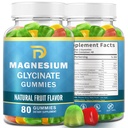 (2 συσκευασίες) Γλυκινικό μαγνήσιο Glycinate Gummies για ενήλικες & παιδιά, Μαγνήσιο Μη μασώμενα 400mg,