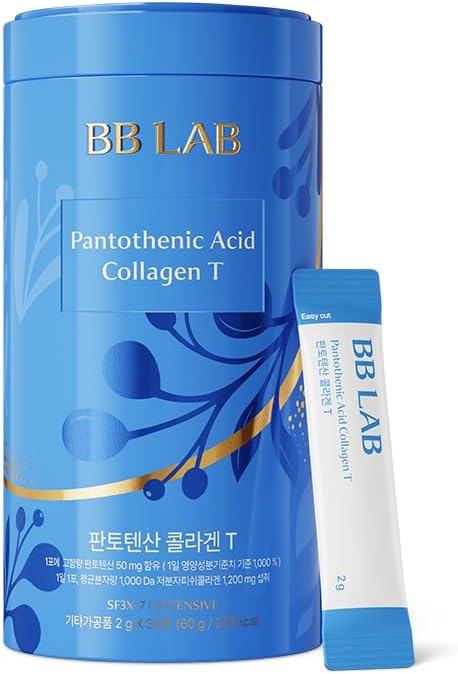 BB LAB σκόνη κολλαγόνο, SF3X-7 εντατική σειρά, Made in Korea, 30 ραβδιά (Pantothenic Acid Collagen T), μπλε