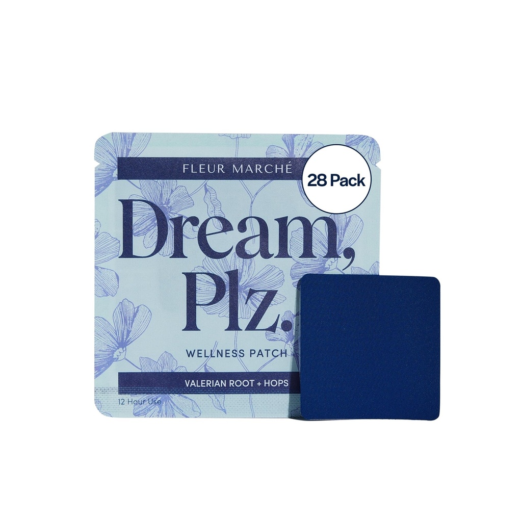 Fleur Marche Dream, Plz Botanical Sleep Patch - Better ZZZ's with Valerian Root, L-Theanine, Lavender Oil & Lops - Φυσικό ηρεμιστικό - Εξαιρετικά βιοδιαθέσιμο - 28 Patches