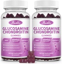 2 Πακέτο Glucosamine Chondroitin Gummies Extra Strength w/MSM, Elderberry, Hyaluronic Acid-Chewable συμπλήρωμα κοινής υποστήριξης για γυναίκες, άνδρες, ενήλικες-αντιοξειδωτική υποστήριξη για την κοινή άνεση και κινητικότητα