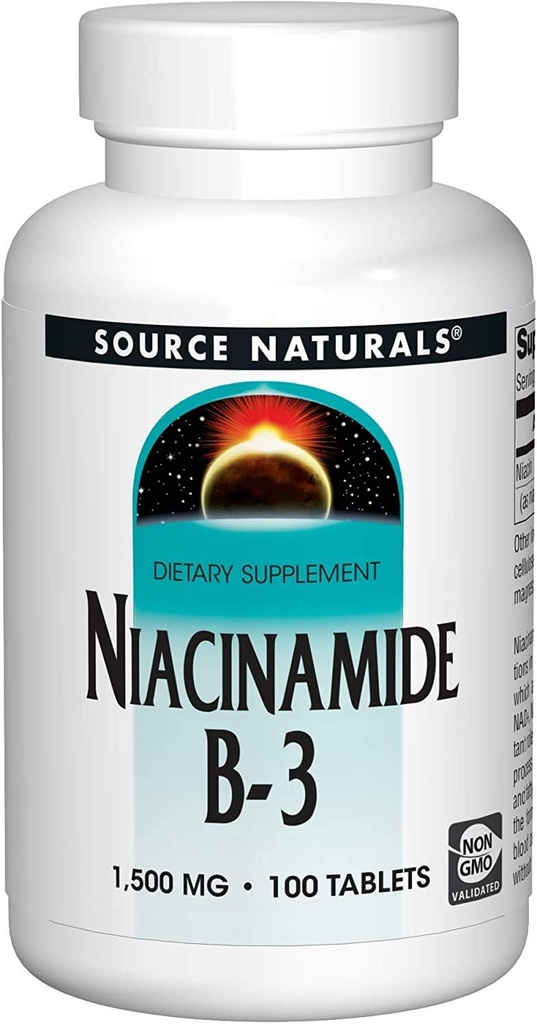 Source Naturals Νιακιναμίδη 1500mg, 100 Tabs (2 Συσκευασία)