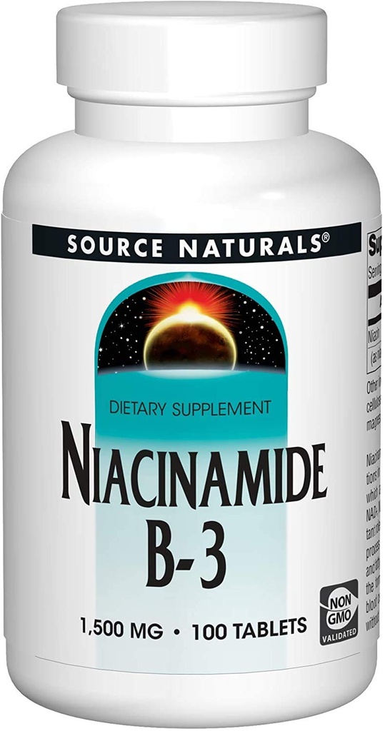 Source Naturals Νιακιναμίδη 1500mg, 100 Tabs (2 Συσκευασία)