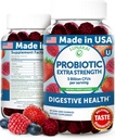 Lunakai USA Made Probiotic Gummies - 5 δισεκατομμύρια CFUs, Vegan, Non-GMO, Gluten-free - Digestive & Immune Support for Women & Men - 60 Μασώμενα Gummies