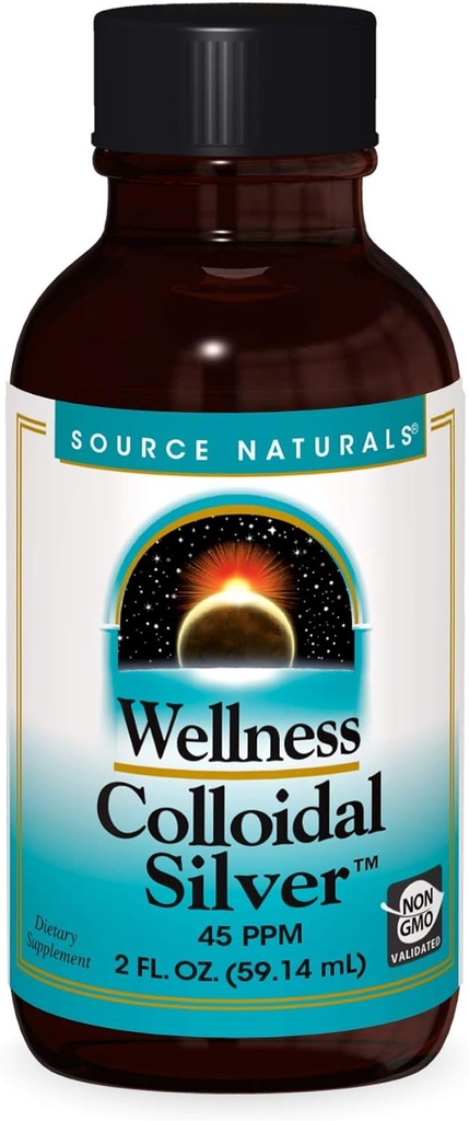 Πηγή Naturals Wellness Colloidal Silver 45 ppm, Υποστηρίζει τη φυσική ευεξία * - 2 ρευστό οζ