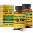 2-Pack ACV Pro κάψουλες μηλίτη μήλου Πιστοποιημένα οργανικά με τη μητέρα ACV χάπια Detox Cleanse Acid Relux Relux Relux συμπλήρωμα υποστήριξης Ginger Root Cayenne Pepper σκόνη