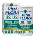 Vital Planet - Vital Flora Άνδρες άνω των 55 Daily Probiotic, 60 Billion CFU, Diverse Strains, Organic Prebiotics, Immune Support, Digestive Health Ράφιστα Σταθερά Προβιοτικά για τους άνδρες, 30 Κάψουλες