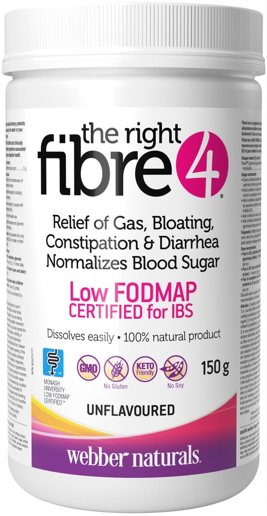 Webber Naturals Fibre 4 Μη αρωματισμένη, 150 g σκόνη
