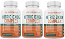 3 μπουκάλια Nitric Oxide Complex 3500mg ανά υπηρεσία L-αργινίνη HCL AAKG AKG Άλφα Κετογλουταρική Κιτρουλλίνη Μηλατικό 360 Σύνολο Καψακίων