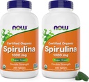 NOW Foods Organic Spirulina 1000mg Tablets - 300 Count (Pack of 2) - Μη ΓΤΟ, Σούπερ Πράσινο Ολόκληρο Συμπλήρωμα Τροφίμων - Διπλή Δύναμη 1000 mg - Φυσικά που συμβαίνει Beta-Carotene (VIT A), B-12 και GLA
