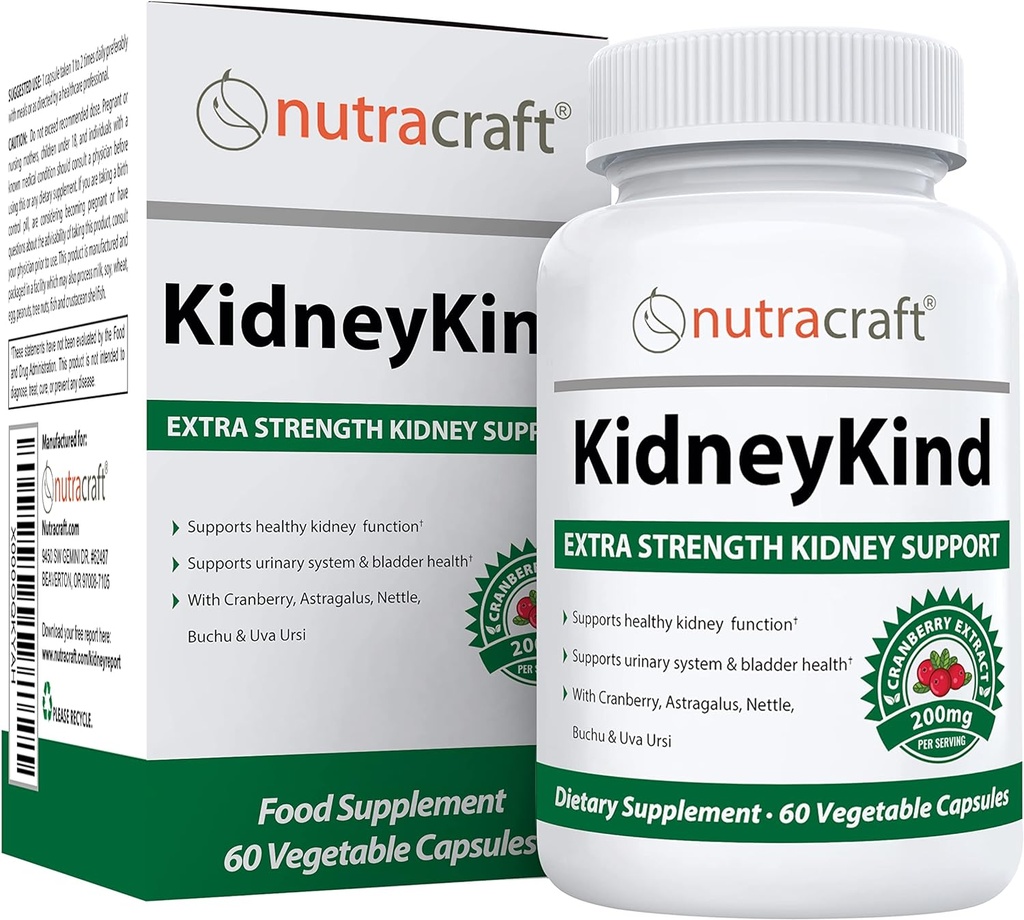 Nutracraft KidneyKind #1 Kidney Support and Detox Supplement 