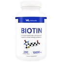 ML Naturals Biotin 10,000mcg (Per Serving) – 240 Vegetable Capsules – Supports Healthy Hair, Skin & Nails – Energy Production Support