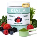 Διατροφή Kiala Super Greens, Βιολογικά Πράσινα Σκόνη με Spirulina & Chlorella για Digestion, Υγεία κόκκων, Ανοσία, Ενέργεια, Χωρίς γλουτένη, Vegan, Χωρίς ζάχαρη, Μικτό μούρο, Spectra Blend, 30 Μερίδες