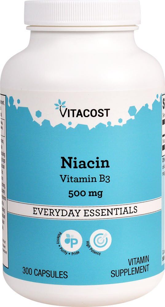 Vitacost Νιασίνη (Vitamin B-3) - 500 mg - 300 Καψάκια