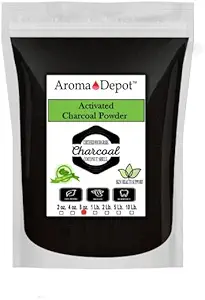 Αρόμα Ντεποτ 8 oz. Καρύδα ενεργοποιημένη σκόνη καρβουνιού - Υποστηρίζει την υγεία, Vegan, μη-GMO, καμία Πρόσθετα, βαθμός τροφίμων, λεύκανση δοντιών σκόνη, καρβουνιού για το πρόσωπο Scrub, και Soap Making. (8 oz.)