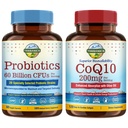 Terranics Probiotics & CoQ10 Bundle, Heart & Digestion Health, 60 δισεκατομμύρια προβιοτικά, βιοενεργό συνένζυμο Q10 200mg, Extra Virgin Olive Oil, Bundle & Save
