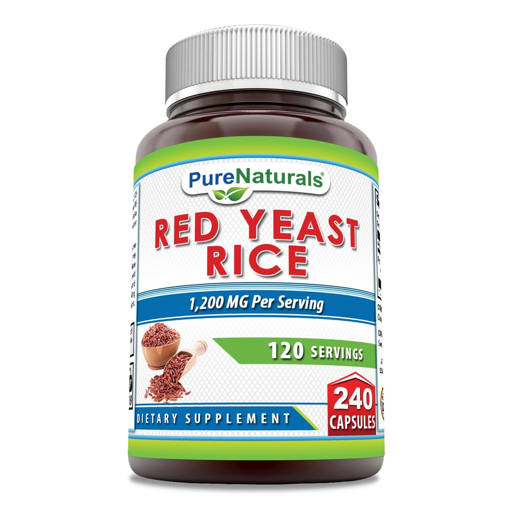 Pure Naturals Red Yeast Rice 1200 Mg ανά Σερβίρισμα, 240 Κάψουλες συμπλήρωμα 