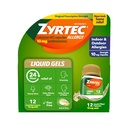 Zyrtec 24 ώρες Αλλεργία ανακούφιση υγρά γέλη, Αντιισταμινικές κάψουλες με Cetirizine HCl Αλλεργική ιατρική για την ανακούφιση όλων των ημερών από Runny μύτη, φτάρνισμα, Ichy Eyes & More, 12 Count