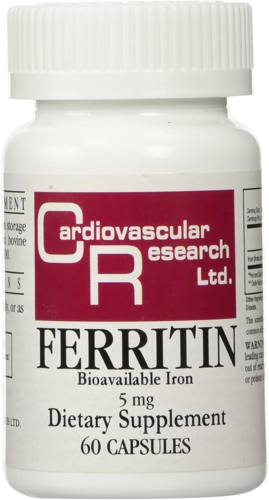 Καρδιαγγειακή έρευνα Ferritin Μέγιστο συμπλήρωμα απορρόφησης σιδήρου 1-Pack, 01- Cream, 60 κάψουλες