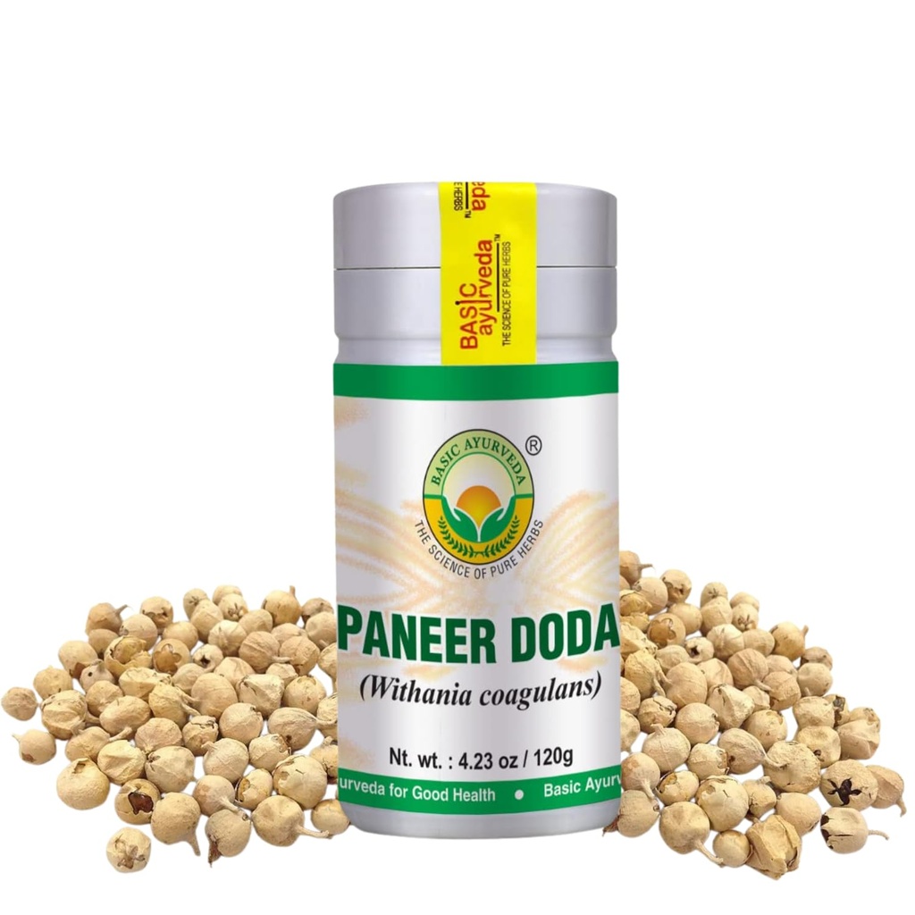 BASIC AYURVEDA Paneer Doda σκόνη (Withania Coagulans) – 4.23 Oz (120g) 