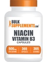 BulkSupplements.com Κάψουλες νιασίνης - Συμπλήρωμα νιασίνης, Βιταμίνη Β3 - Χωρίς γλουτένη, 1 Καψάκιο ανά Σερβίρισμα, 365 Κάψουλες (πακέτο του 1)