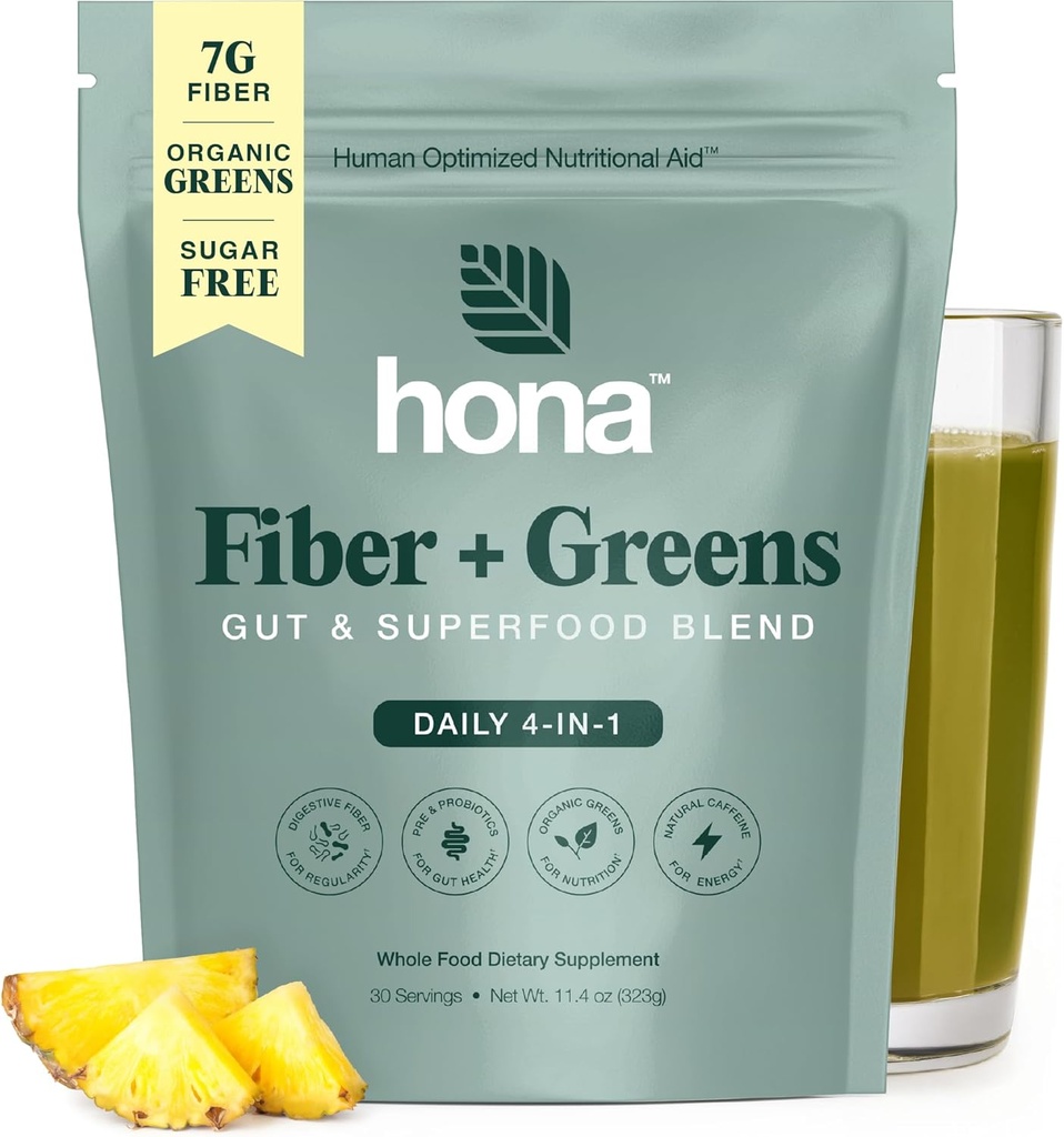 Gut & Superfood Blend, Πράσινο σκόνη με προβιοτικά, Προβιοτικά, Ίνες & Φυσική καφεΐνη, Χωρίς γλουτένη, Χωρίς ζάχαρη, Χωρίς γαλακτοκομικά, Vegan μη GMO Πράσινοι Superfood σκόνη, 30 Srvgs