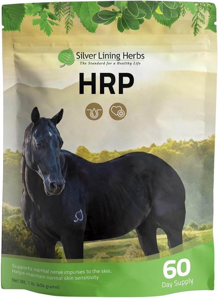 Silver Lining Herbs HRP - Υποστηρίζει φυσικό νεύρο Impulses to The Horse's Skin - Προάγει τη φυσιολογική ευαισθησία του δέρματος - Βοηθά με υπερδραστήρια νεύρα - συμπλήρωμα βοτάνων για τα άλογα - 1 lb τσάντα