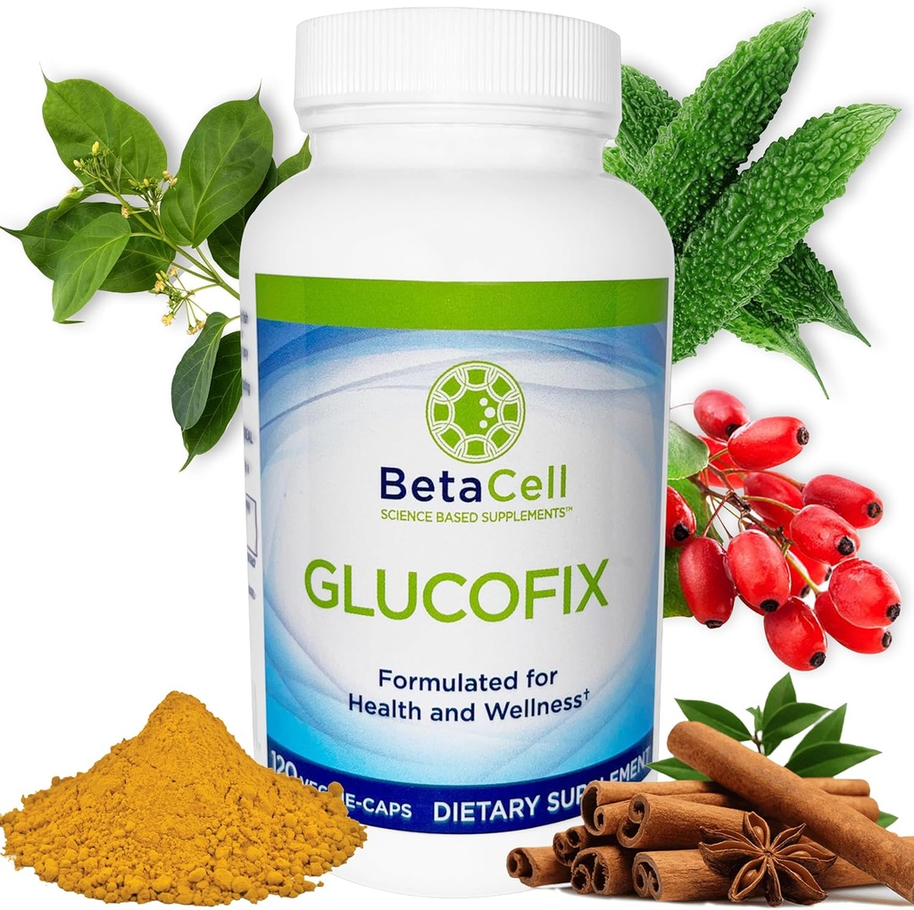 Glucofix - συμπλήρωμα βερβερίνης - συμπλήρωμα βοτάνων με κανέλα, Gymnema, βερβερίνη, πεπόνι, και κουρκουμά - 120 κάψουλες