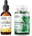 Άγρια & οργανική ρίζα Maca Βάμμα 2 fl oz & Chlorophyl Gummies