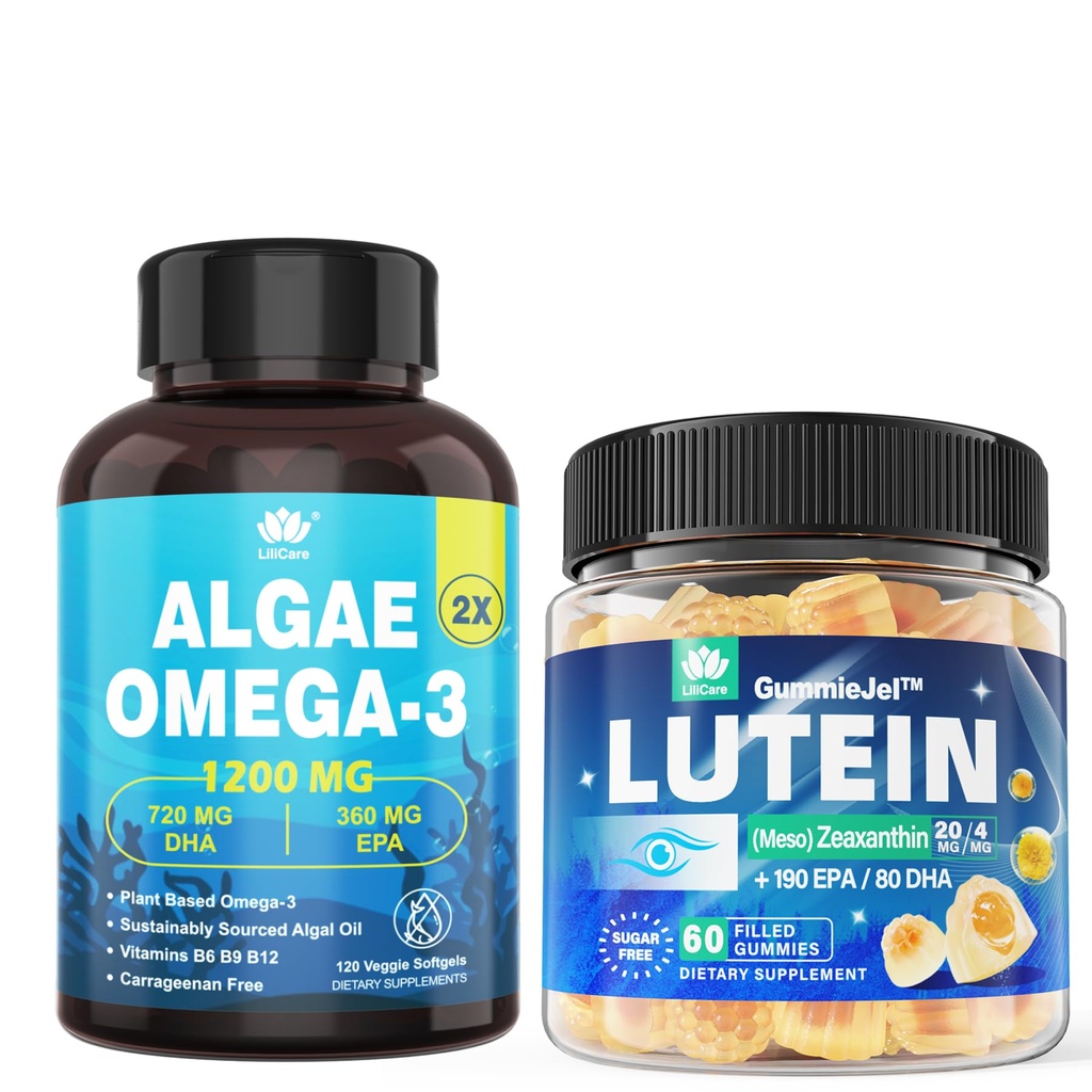 Χωρίς ζάχαρη Λουτεΐνη 20mg 40mg +Vegan Omega 3 DHA EPA