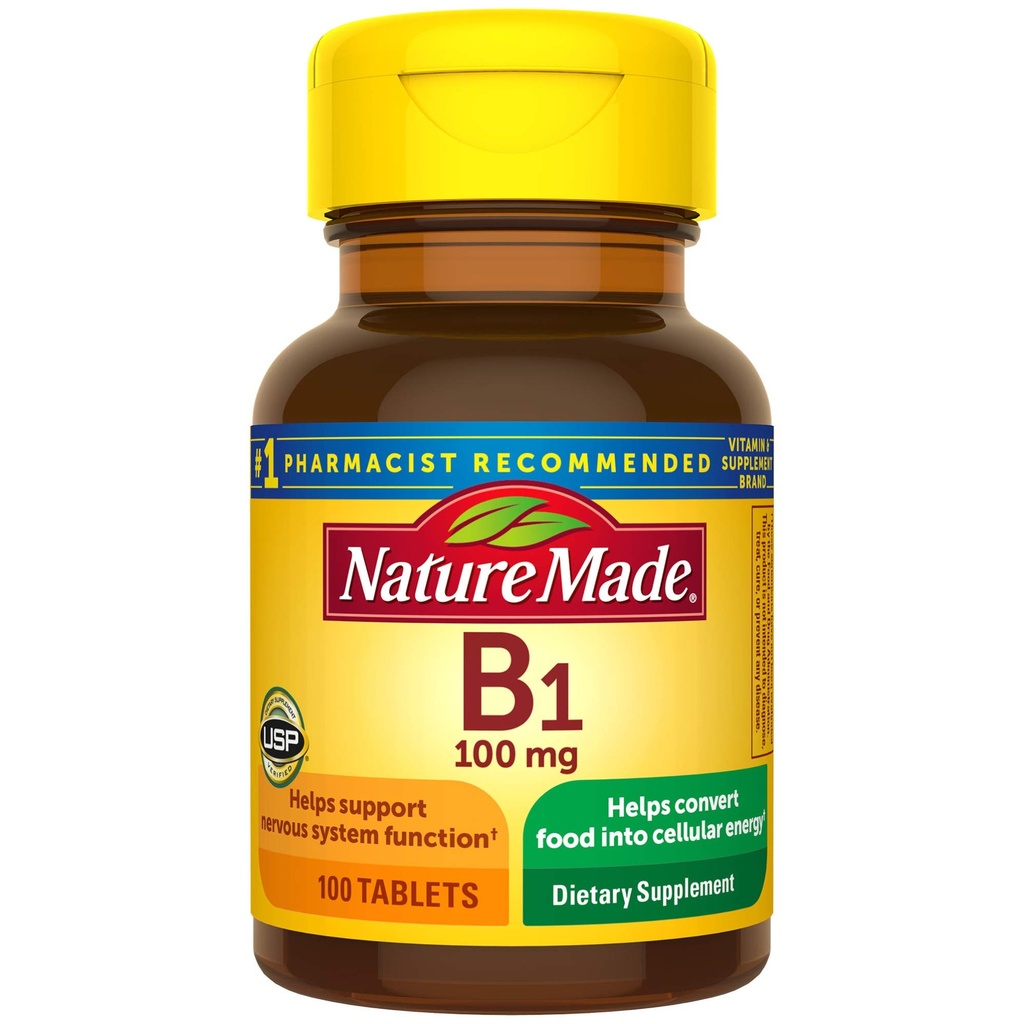 Βιταμίνη B1 100 mg Tabletισκία, 100 Μέτρα για τη Μεταβολική Υγεία