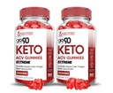 (2 Pack) Go 90 Keto ACV Gummies Extreme 2000MG Go90 Keto Gummies Apple Cider Vinegar Formulated with Pomegranate Beet Juice Powder B12 Vegan Non GMO 120 Gummys