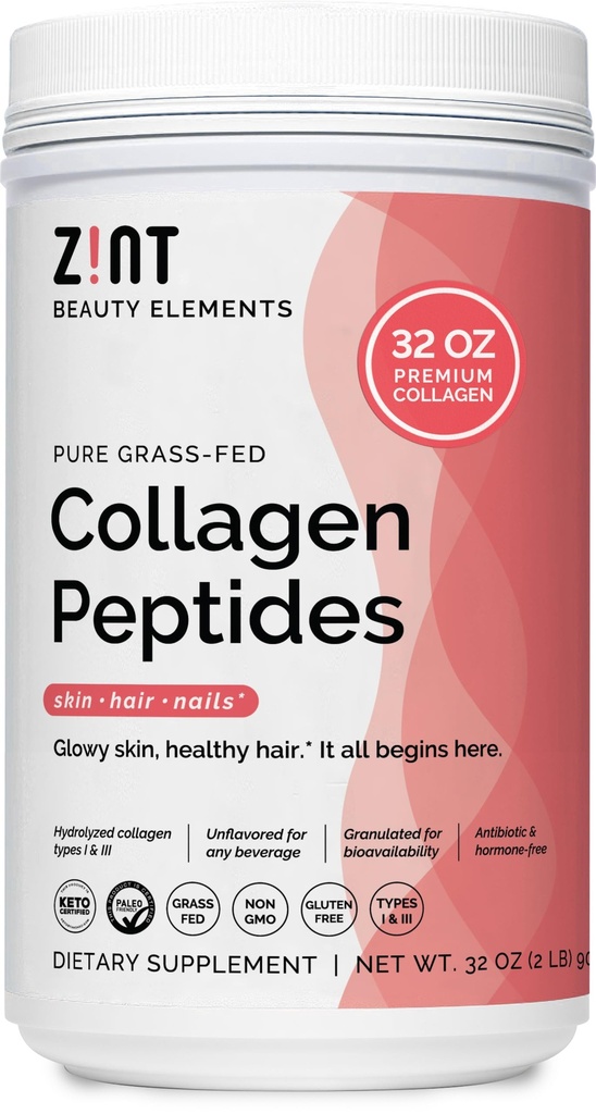 Κολαγόνο Peptides σκόνη XL (32 oz): Παλαιό & Κετό φιλικό χόρτο-Fed υδρολυμένο κολλαγόνο συμπλήρωμα πρωτεΐνης - μη αρωματισμένο, μη ΓΤΟ (συσκευασία Μαΐου Vary)